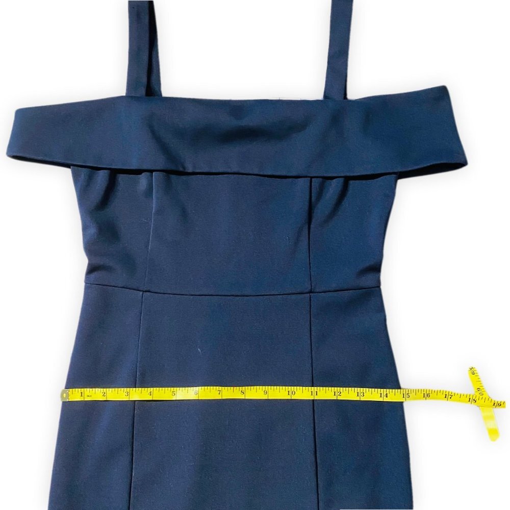 Le Château Navy Off Shoulder Cocktail Dress | Bodycon Midi | Size S - Picture 8 of 10